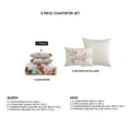 thumbnail image 6 of Bebejan Antique Flowers 5 Piece Comforter Set, King, Ivory, 100% Cotton Sateen, Reversible, All Season, Cozy Comfort, 6 of 12