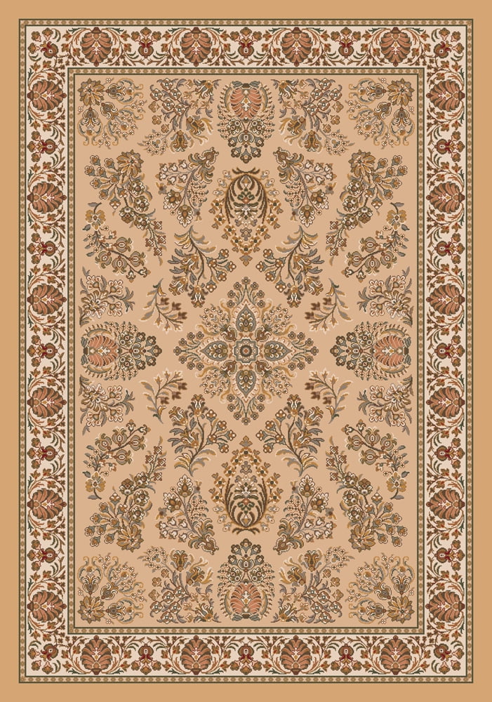 Milliken Pastiche Area Rug HALKARA GOLD Halkara Gold Rings Petals 7' 7