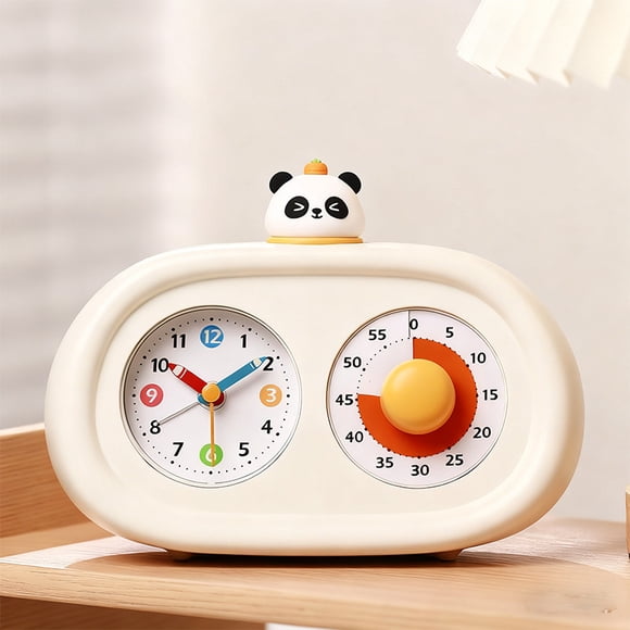 Electronic alarm clock, visual timer, 2-in-1 LCD screen, high volume alarm clock
