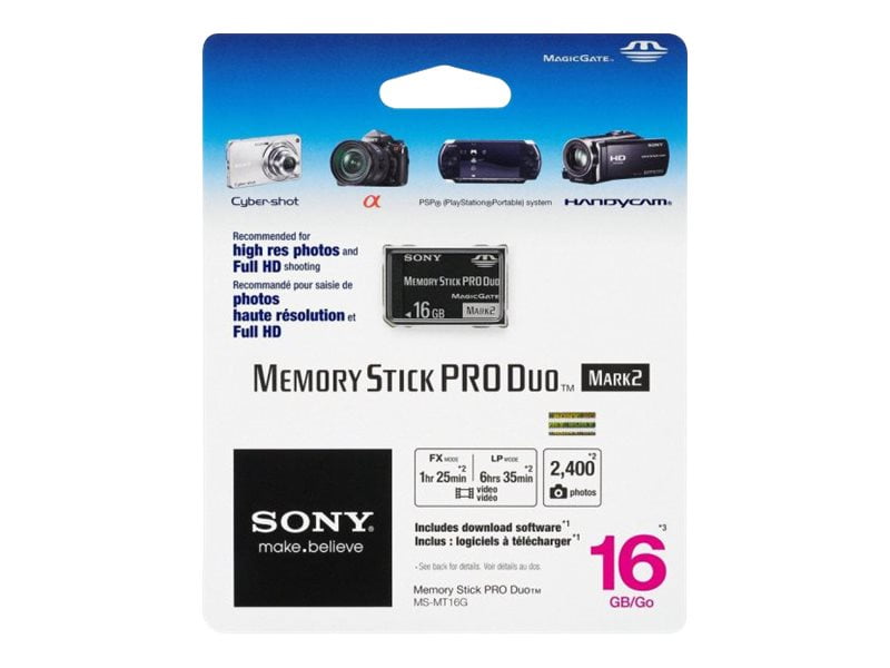 Bulk Package Sony 16 GB Memory Stick PRO Duo Flash Memory Card MSMT16G 