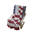 thumbnail image 4 of American Flag Soft Flannel Fleece Throw Blanket, America Continent Shaped Flag Martial Design International World Glory Print, Cozy Plush for Indoor and Outdoor Use, 60" x 80", Navy Red, by Ambesonne, 4 of 6