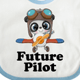 thumbnail image 4 of Inktastic Boys Future Pilot Panda Boys Baby Bib, 4 of 4