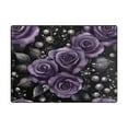 thumbnail image 5 of Yayeee Area Rugs for Living Room 5.2'x4' Non Slip Washable Bedroom Floor Carpet, Purple Roses, 5 of 6