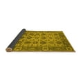 thumbnail image 2 of Ahgly Company Indoor Round Oriental Yellow Industrial Area Rugs, 6' Round, 2 of 4