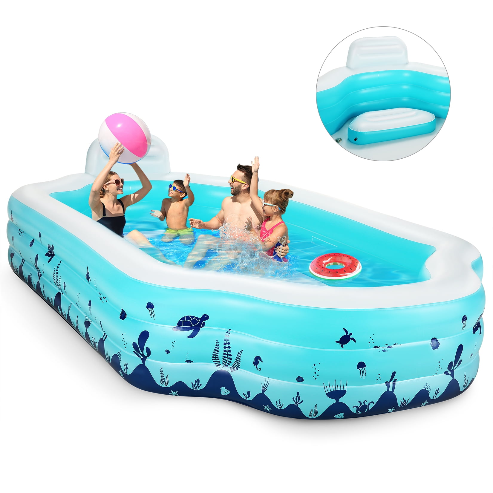Funcid Inflatable Pool, Inflatable Swimming Pool for Kids and Adults