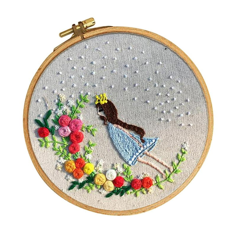 Cute Princess Embroidery Starter for Adults Beginners Stitch Craft 