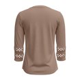 thumbnail image 5 of COMVALUE 3/4 Length Sleeve Womens Tops Dressy Casual Blouses for Women 2026 Trendy V Neck T Shirts Summer Clothes Khaki for Size XXL, 5 of 8