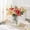 Clear, variant on Ribbed Vase, Fluted Glass Vase for Flowers, Clear Flower Vases for Tulips, Modern Vases for Living Room, Dining Table, Office, Bedroom, Mantle, Shelf, Wedding, 7 Inch
