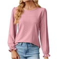 thumbnail image 1 of New Order T-Shirt Femme Col Rond Uni Pull Décontracté T-Shirt Haut Manches 1/2 pour Femmes, 1 of 5