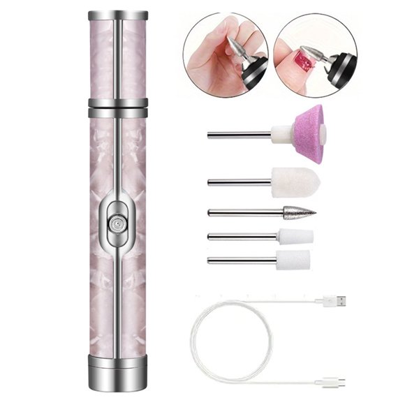 WIFKLSIIPG Electric Nail Grinder Toe Nail Grinder Kit Speeds Electric Nail Filer Cordless Electric Nail Drill Machine Manicure Pedicure Kit