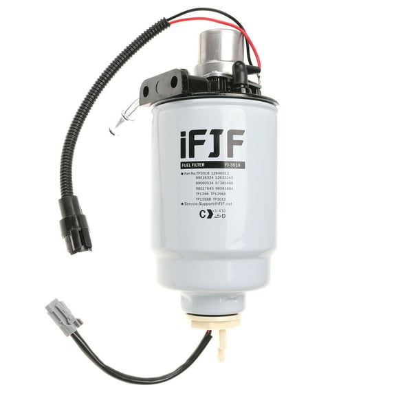 iFJF 12642623 Fuel Filter Assembly Replacement for Duramax 6.6L V8 Chevy Silverado/GMC Sierra 2500HD 2005-2013 with Hand Fuel Pump Water in Fuel Sensor