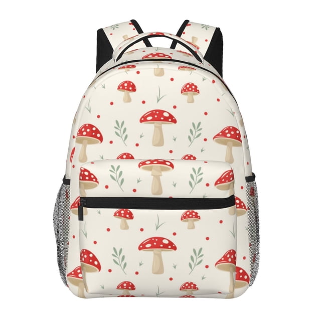 Fotbe Flat Mushrooms Mochila Casual con Estampado para Escuela, Viajes y Actividades al Aire Libre - Duradera, Ligera y Cómoda