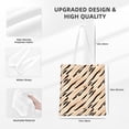 thumbnail image 4 of DouZhe Reusable Grocery Bags, Modern Animal Print Black Yellow Lightweight Polyester Canvas Cloth Tote Bag for Travle Gym Shopping School, 15" x 16", 4 of 7
