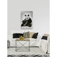 thumbnail image 4 of Melancholy Panda Painting Print on Wrapped Canvas, 4 of 7