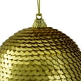 thumbnail image 3 of Gold Sequin Shatterproof Ball Christmas Ornament 3.14" (80mm), 3 of 3