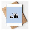 Father Care Panda Child Art Deco Fashion Greeting Cards You are Invited Invitations