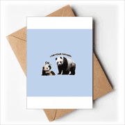 Father Care Panda Child Art Deco Fashion Greeting Cards You are Invited Invitations