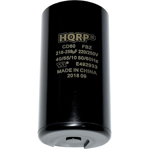 HQRP 216-259uF 220-250V Capacitor AC Electric Motor Start Capacitor HVAC Blower Compressor Pump 216-259MFD CD60