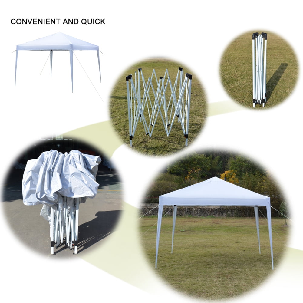 Aimee Lii 116"x116" Canopy Tent Awnings for Decks, Backyard Canopy Gazebo, Outdoor Patio Awnings for Party Camping BBQ Events, Easy Set Up, Waterproof