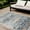 Blue/Orange, variant on HomeRoots 9' X 12' Blue And Orange Floral Stain Resistant Indoor Outdoor Area Rug