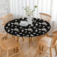 thumbnail image 3 of Daisy Flower Pattern Round Fitted Tablecloth with Elastic Edge,Dining Table Cover Waterproof,Outdoor Round Tablecloth for Camping,Dining,Indoor and Outdoor, 3 of 7