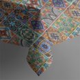 thumbnail image 5 of Boho Bohemia Flower Rectangle Tablecloth 60"x120",Waterproof Polyester Rectangle Table Cloth, Wipeable Spillproof Polyester Tablecloth for Dining, Camping, Indoor and Outdoor, 5 of 6
