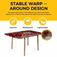 thumbnail image 4 of Red Plaid Christmas Table Cloths for 4 Foot Rectangle Tables, Truck Xmas Tree Snowflake Winter Poinsettia Patio Waterproof Elastic Fitted Tablecloths, Washable Rectangular Table Cover for Camping, 4 of 8