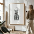 thumbnail image 3 of King Of Everything - Illustration Cat Animal Sketch Modern Art Minimalist Whimsical Unframed Wall Art Print 12 x 16 inches, 3 of 16