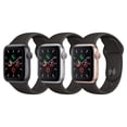 thumbnail image 5 of Restored Apple MWVF2LL/A Watch Series 5 44mm GPS Aluminum Space Gray Black Sport Band Smartwatch (Refurbished), 5 of 5