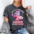 thumbnail image 3 of Just A Girl Who Loves Anime and Sketching Unisex T-Shirt, Sizes S-5XL, Gategoo, 3 of 5