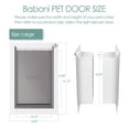 thumbnail image 3 of Pet Door Baboni para pared con marco de acero para mascotas de hasta 100 libras, 3 of 8