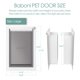 thumbnail image 5 of Pet Door Baboni con 3 solapas para pared, marco de acero para mascotas de hasta 100 libras, 5 of 8