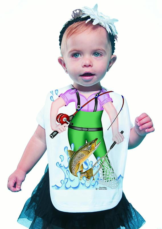Fishing 4 Trout Girl Bib by Thanks A Million Inc.