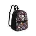 thumbnail image 2 of Eheartsgir Skeleton and Flower Small Backpack, Adjustable Strap Polyester Mini Backpack for Travel Daily, Lightweight Travel Backpack, 2 of 8
