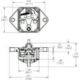 thumbnail image 2 of Blue Sea Disjoncteur 7086-BSS 285 Series; 80 Ampères/48 Volts DC; Compatible avec Systèmes Électriques AC et DC Marine et Véhicule; Montage sur Panneau; Réinitialisation Manuelle/commutable; Simple, 2 of 2