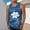 Blue, variant on Men's Sleeveless Muscle Shirt, Quick-Dry Crew Neck Polynesian Tribal Print Moisture-Wicking Gym wear Tank Tops for Sport Black