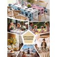 thumbnail image 5 of Pink Blue Paw Print Table Cloth, Vintage Farmhouse Wooden Grain Waterproof Tablecloth for Rectangle Tables, Reusable Washable Fabric Table Cover for Restaurant Kitchen Dining Tables 60"x102", 5 of 6