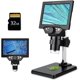 thumbnail image 2 of Microscopio digital LCD, 5,5 pulgadas, 1080P, 10 megapíxeles, cámara de microscopio estéreo USB inalámbrica con zoom de aumento de 1-1000X, grabadora de vídeo con cámara de 10MP con pantalla HD, 2 of 3