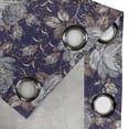 thumbnail image 4 of Ambesonne Floral Grommet Curtain, Vintage Romantic Roses Print, 50"x84", Dark Violet Marigold and Grey, 4 of 5