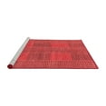 thumbnail image 2 of Ahgly Company Machine Washable Indoor Round Abstract Red Modern Area Rugs, 4' Round, 2 of 4