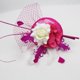 thumbnail image 5 of Sombrero de Fascinator Zulema Lino Con Velo y Flor, 5 of 8