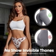 thumbnail image 4 of Thongs for Women - Plaid Pattern Deer Red No Show Seamless Womens Thongs Underwear, Soft Stretch G String Thongs for Women,Cuteness Ladies Thong Bikini Panties Briefs, 4 of 5
