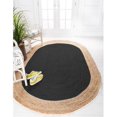 thumbnail image 1 of Aizza Trends Handmade Hand Crafted Eco -Frendly Jute Floor Area Rug-Floor Carpet Rug-Floor Runner Rug-Center Table Carpet Rug-Bed Side Runner Rug-Make in India-5 x 8 Feet Oval ( 150 cm x 240 cm ), 1 of 4