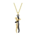 thumbnail image 2 of Guodhu Affectionate Hug Necklace, Couples Necklace for Him and Her, the Tale of Two Lovers Necklace Jewelry Pendant Necklace Couple for Women Men Valentine's Day, 2 of 3