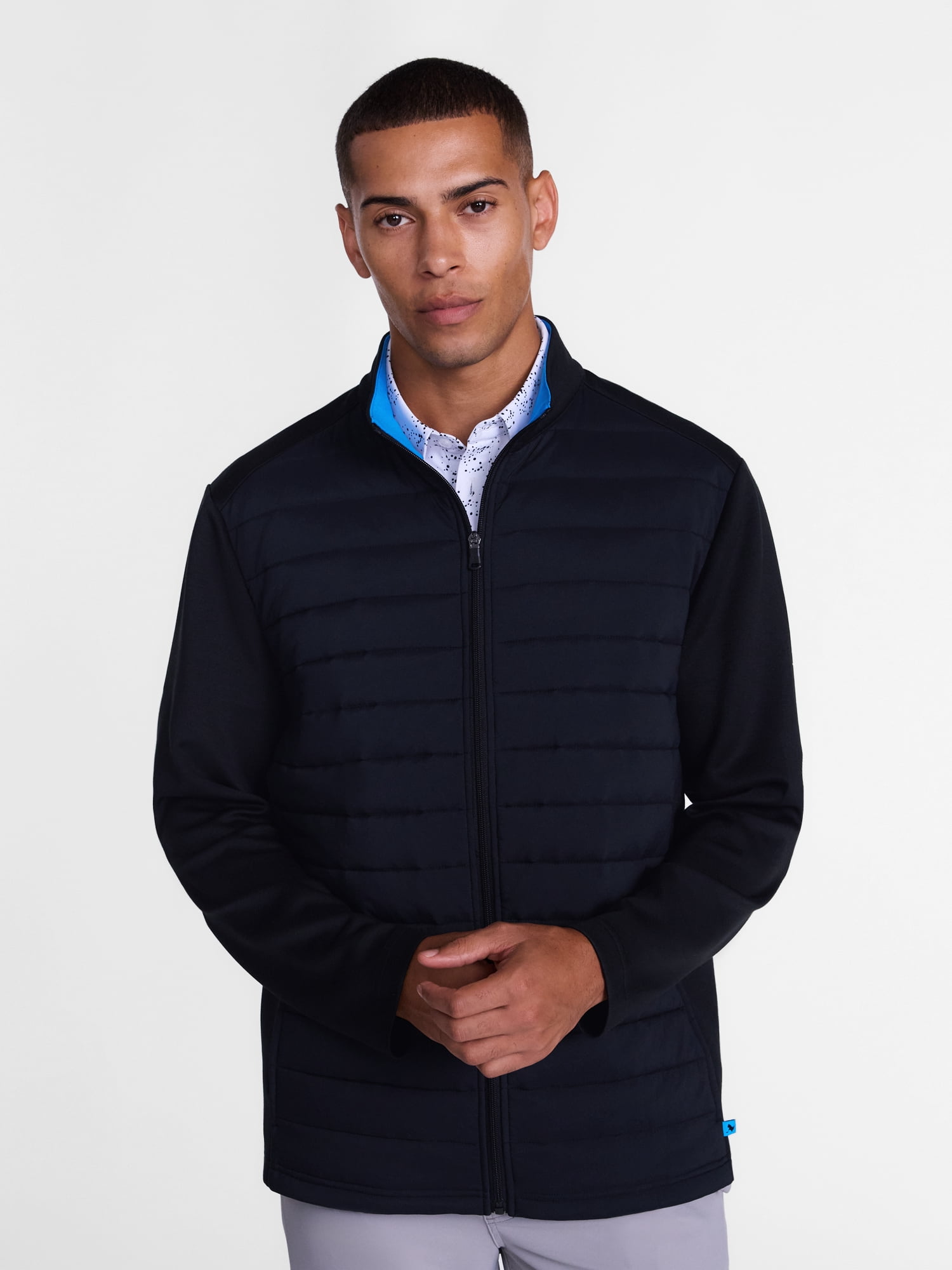 Birdie Bound Men's and Big Men's Tiger Quilted Hybrid Golf Jacket, Sizes XS-5XL