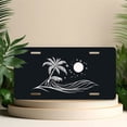thumbnail image 4 of License Plate, Tropical Night Sketch Decorative Front,Personalized Stainless Steel License Plate Cover For Men Women,12.2" X 6.2", 4 of 6