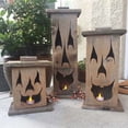 thumbnail image 6 of 1PC Halloween Decorations Outdoor Wooden Jack-O-Lantern Lantern, Rustic Fall Decor ,Horror Prop for Yard Decorations Outdoor, Spooky Horror Decor for Porch Garden Patio & Halloween Animatronics, 7.8", 6 of 7