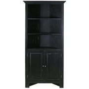 Spring Lake - Corner Cabinet - Weathered Black Finish