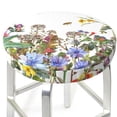 thumbnail image 6 of Goofa Herbs and Wildflowers Printed Stool Covers Round, Waterproof Round Bar Stool Covers Anti-Slip Round Bar Stool Seat Cover with Elastic Bands Durable -13 inch, 6 of 7