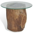 thumbnail image 2 of vidaXL Coffee Table Teak Glass 50x40 cm, 2 of 5